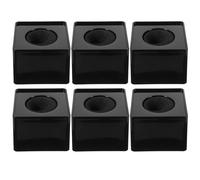 HOMOCONO 6pcs Portable Microphone Logo Flag Stations with Square Cube Shape, Plastic Material and Polished Look, Simple Setup for Field Reporting and Interview Use
