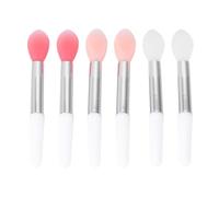 HOMOCONO 6pcs Silicone Lip Makeup Brushes Set for Uniform Colour Application, Easy to Use Lipstick Applicator Tools, Suitable for Professional Beauty Salon and Home Use