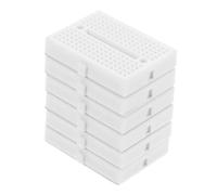 HOMOCONO 6pcs Solderless Prototyping Breadboard White Plastic Circuit Breadboard for Science Experiment with Long Time Using Support and Interlockable Design