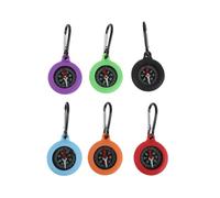 HOMOCONO 6pcs Survival Keychain Compass with Carabiner Clip, Multicolored Carabiner Compass Set for Outdoor Adventure, Backpacking, Party Favors, Hiking Essentials
