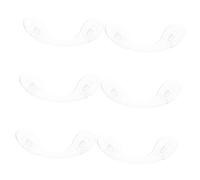 HOMOCONO 6pcs Transparent U Shaped Silicone Nose Pads for Glasses Slip Eyeglass Cushions Soft Comfortable Eye Glasses Support for Prolonged Use and Active