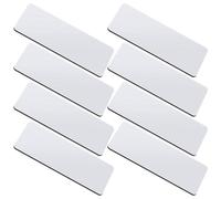 HOMOCONO 8 Sets Blank Name Tags with Pin for Efficient Identity Management, Sturdy Density Board Material, for School and Conference Use by Students, Volunteers, and Employees