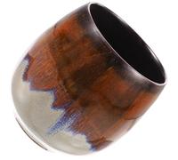 HOMOCONO 80Ml Ceramic Coffee Cup Japanese Style Water Cup Creative Elegant Design High Temperature Firing Smooth Touching Feeling to Tea Lover