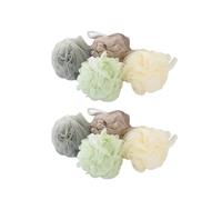 HOMOCONO 8pcs Bath Sponge Bubble Making Ball Bath Puff Pe Material with Short Rope Comfortable Feeling Produce Rich Lather for Bathing Accessories Random Color