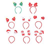 HOMOCONO 8pcs Christmas Hair Bands Lint Spring Headbands Comfortable to Wear and Easy to Match Clothes for Daily Use and Xmas Party Attire