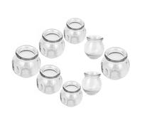 HOMOCONO 8pcs Glass Cupping Therapy Vacuum Massage Cups for Body Facial Treatment Lightweight Cupping Device Smooth Edges Easy to Clean for Home Use