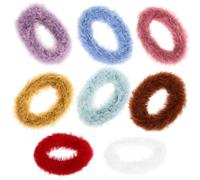 HOMOCONO 8pcs Mini Plush Hair Ties and Infants, Lightweight and Chic Ponytail Holders That Hold Hair Well with Less Burden, for Family Photo Prop Or Shower