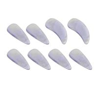 HOMOCONO 8pcs Professional Guzheng Nail Picks for Performance and Practice Double-sided Arc Fingertip Protectors in Purple, Reusable Plastic Finger Guards Enhancing Tonal Response