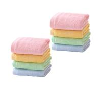 HOMOCONO 8Pcs Super Absorbent Face Towels for Thick Soft Washcloths with High Water Absorption Breathable and Non-shrinking Gentle Skin Multipurpose Towels for Face and Body in Yellow Pink