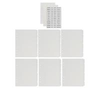 HOMOCONO A5 Binder Divider with 6 Ring Tab Index Dividers and 3 Monthly Sticker Sheets, Plastic Organiser for Student Notebooks and Work Binders