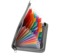 HOMOCONO Accordion File Organizer 6-Layer Expanding Document File Holder Lightweight Plastic Receipt Folder for People Who Need to Work Efficiently Black