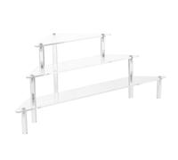 HOMOCONO Acrylic Corner Shelf Stand, 3 Tier Modular Display Stand, Clear Tiered Shelf for Figurines and Dolls, Space-Saving Display Riser for Home Decor Display