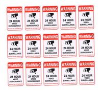 HOMOCONO Adhesive Security Camera Warning Signs Fade Resistant 100pcs Video Warning Stickers No Trespasser Surveillance Safety Labels for Indoor Outdoor Use