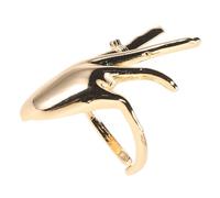 HOMOCONO Adjustable Metal Hand-shaped Ring with Zirconia for Women
