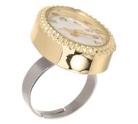 HOMOCONO Adjustable Oval Finger Watch Ring for Women and Men, Waterproof Stainless Steel Quartz Mini Timepiece with Wristfree Time Access, Classic Style for Sports and Play