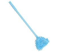 HOMOCONO Adjustable Triangle Mop Chenille and Iron Material with Comfortable Long Handle and 180 Degree Rotatable Head Retractable Blue Floor Cleaner for Cleaning Living Room and Balcony