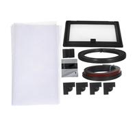 HOMOCONO Anti-jump Aquarium Screen Cover Fine Mesh Structure Universal Fit Design with Integrated Feeding Window Pvc and Rubber Material, White Fish Lid for Aquariums and Terrariums