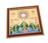 HOMOCONO Bagua Mirror Exorcism Ornament Feng Shui Home Decor Traditional Chinese Design for Blessing and Auspiciousness Housewarming