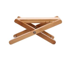 HOMOCONO Bamboo Acoustic Guitar Footstool Pedal Foldable Footrest for Guitar Performance and Practice Natural Wood Color Suitable for Musicians