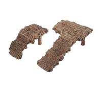 HOMOCONO Basking Platform Decorative Habitat Enhancement with Nonslip Ramp Turtle Resin 2pcs for Red Eared Sliders and Turtles for Fish Tank and Terrarium