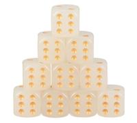 HOMOCONO Beautiful Appearance Game Dice Set Noctilucent 10pcs round Corner Dice with Golden Dots, Acrylic Material, Comfortable Touch Feel, for Ktv and Late-night Shows