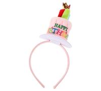 HOMOCONO Birthday Cake Headband Reusable Party Headwear for Themed Celebrations Unique Hairband for Women Eye Catching Birthday Decoration Fun Accessories for Adults