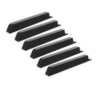 HOMOCONO Black Flats Piano Keytops Replacement 6Pcs Plastic Keys Kit for Piano Repair Accessories Designed for Vertical and Digital Keyboard Models