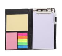 HOMOCONO Black Pu Leather Note Organizer with Built-in Pen Holder and Ballpoint Pen, Creative Organization Notepad Set for College Needs and Professional Office Supplies