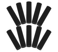 HOMOCONO Black Silicone Pen Holder Sleeve 10Pcs 40X10Mm - Non-Slip Ergonomic Grip for Stylus and Pencil, for School, Office, and Drawing Activities