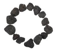 HOMOCONO Black Volcanic Rock Gravel 6 Pack 100g Per Pack Mixed Size | Porous Rough Texture, Tabletop Fountain Use, Succulent Bonsai Planter and Vivarium Arrangement