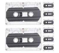 HOMOCONO Blank 30-minute with Case Audio Cassette Tapes 8pcs Retro Style Tape Recorders for Music and Voice Recording for Educational Content and Teaching