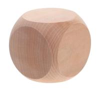 HOMOCONO Blank, Crafts 80mm Wooden for Tabletop and Wood DIY Cube Dice Beige Material with Rounded Corners, Creative Freedom and Versatile Use Games for Roleplaying Scenarios and Party