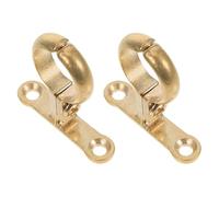 HOMOCONO Brass Pipe Clamp 2Pcs Wall Mount Support Brackets Heavy Duty Tube Fixing Hangers for Garden Water Pipe and Hose Installation 22Mm