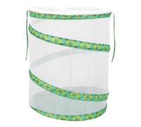 HOMOCONO Breathable Insect Breeding Cage Green Mesh and Polyester Material, Medium Portable Observation Container for Outdoor Use, Convenient Foldable Design for Butterflies