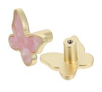 HOMOCONO Butterfly Drawer Knobs Zinc Alloy Single Hole Pull Handles with Comfortable Grip Designed for Kitchen Cabinets Wardrobes and Bathroom Furniture