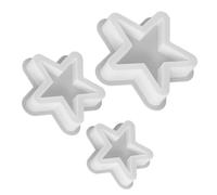 HOMOCONO Candle Temperature and 3pcs, Silicone Making DIY Molds Star for High Resistant and Easy Cleaning, Flexible Five-Pointed Star Shape Moulds for Holiday Decor and Parties