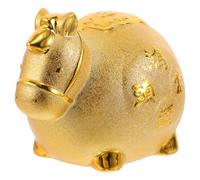 HOMOCONO Ceramic Horse Piggy Bank 2026 Chinese New Year Zodiac Animal Money Saving Box Fengshui Wealth Porcelain Horse Statue Coin Jar