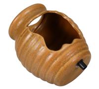 HOMOCONO Ceramic Water Fountain Jar with Circulating Water Feature for Fish Tank and Pond, Multi-functional Ancient Technique Decorative Pot for Garden and Yard Landscape Waterfall Ornament