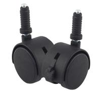 HOMOCONO Chair Casters and Built-in Brake Function 2pcs Replacement with Strong Load-bearing Capacity Black Plastic Material, Chic Design for Office Chairs for Home or Office Use
