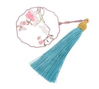 HOMOCONO Chinese Style Metal Bookmark Round Fan Pendant Elegant Graduation Page Marker for Readers Students and Teachers Unique for Book Lovers and Writers