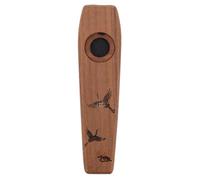 HOMOCONO Classic Wooden Kazoo for Adults - Solid Black Walnut Wood Musical Instrument with Flute Membrane - Professional Kazoo for Music Accompaniment and Folk Performance