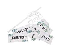 HOMOCONO Classroom Flip Calendar Set with Rod Reusable Bulletin Board Calendar for Teaching Dates and Days Easy Installation Decorative Retro School Supplies for Homeschool and Classroom