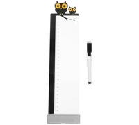 HOMOCONO Computer Monitor Side Panels White Sticky Memo Boards 2pcs Acrylic with Cat Pattern, Measurement Ruler Design for Organising Notes on Computer Monitors