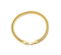HOMOCONO Copper Chain Bracelet for Men and Women with High Polish Smooth Surface 2pcs 5mm Link Chain Bangle Delicate Design that Does Not Scratch the Skin, for Parties and Special