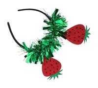 HOMOCONO Creative Strawberry Headband Hair Accessory with Felt Cloth and Wire Material, Cute Strawberry Shape Party Headband Suitable for Photo Prop and Family Gatherings