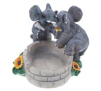 HOMOCONO Creative Unique Retro Elephant Modelling Design Resin Cartoon Elephant Ashtray Ash Holder with Comfortable Touch, Multi-functional Desktop for Party or Hotel Use