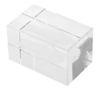 HOMOCONO Crystal Cube Sculpture Featuring 3d Etched Virgin Mary Design, Sturdy and Proof Crystal Decoration for Home Decor, Ornament for Living Room Or Office Display