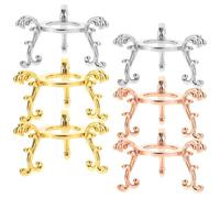 HOMOCONO Crystal Display Stand Simple Style Display Stand 6pcs with Zinc Alloy Metal Base , Easy to Carry and Stable Holder for Desktop Crystals for Home Decor