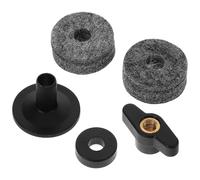 HOMOCONO Cymbal Stand Accessories Drumset Accessory with Plastic Sleeves Felt Washers and Split Hand Twist Secure Cymbal Mounting Compatible with Drums Black