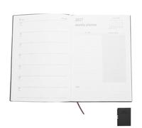 HOMOCONO Daily Notebook for Office Work and Work Trips 152 Pages 2027 with Comprehensive Task Tracking and Premium Paper Quality, Black Pu Cover, 76 Sheets Suitable for Project Managers